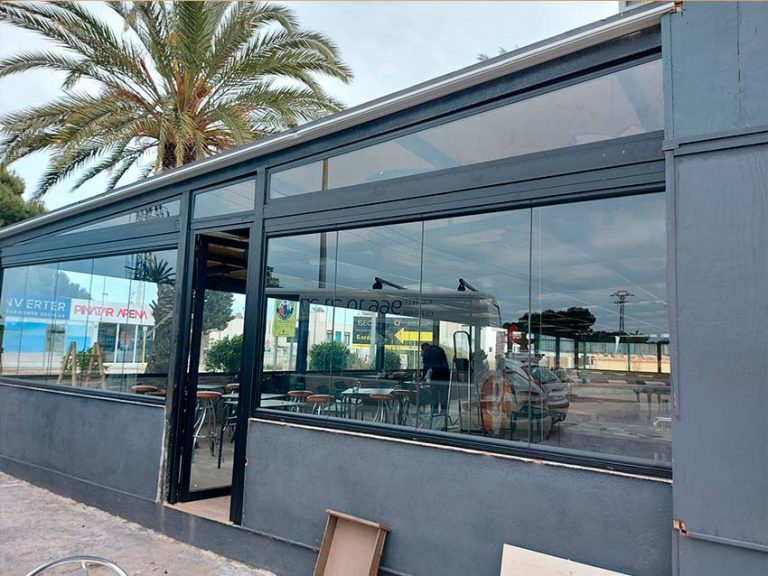 cierre de cristal para restaurantes