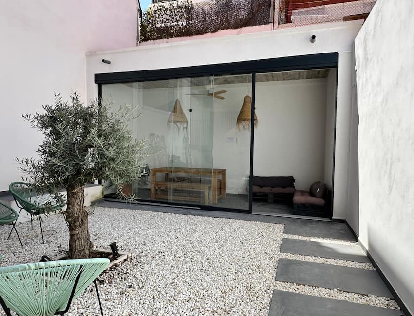 Cerramiento de cristal en chalet