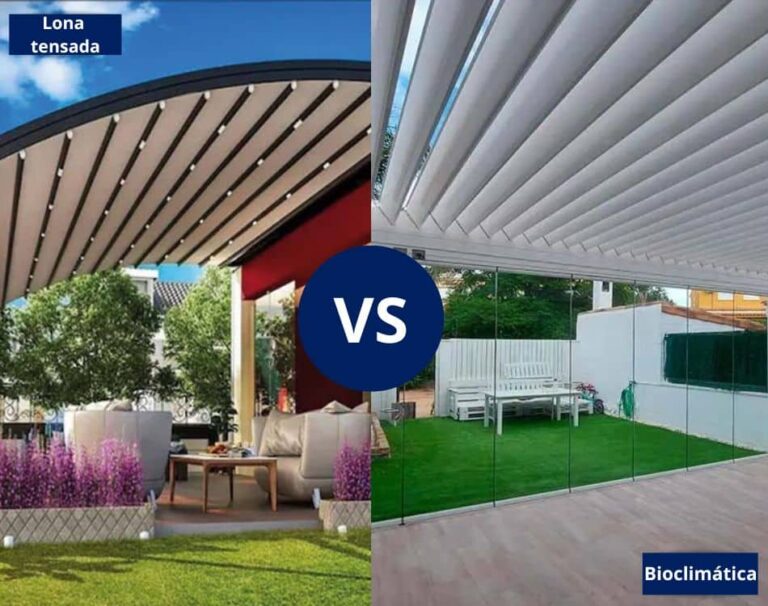 Diferencias entre pérgola de lona tensada y bioclimática.